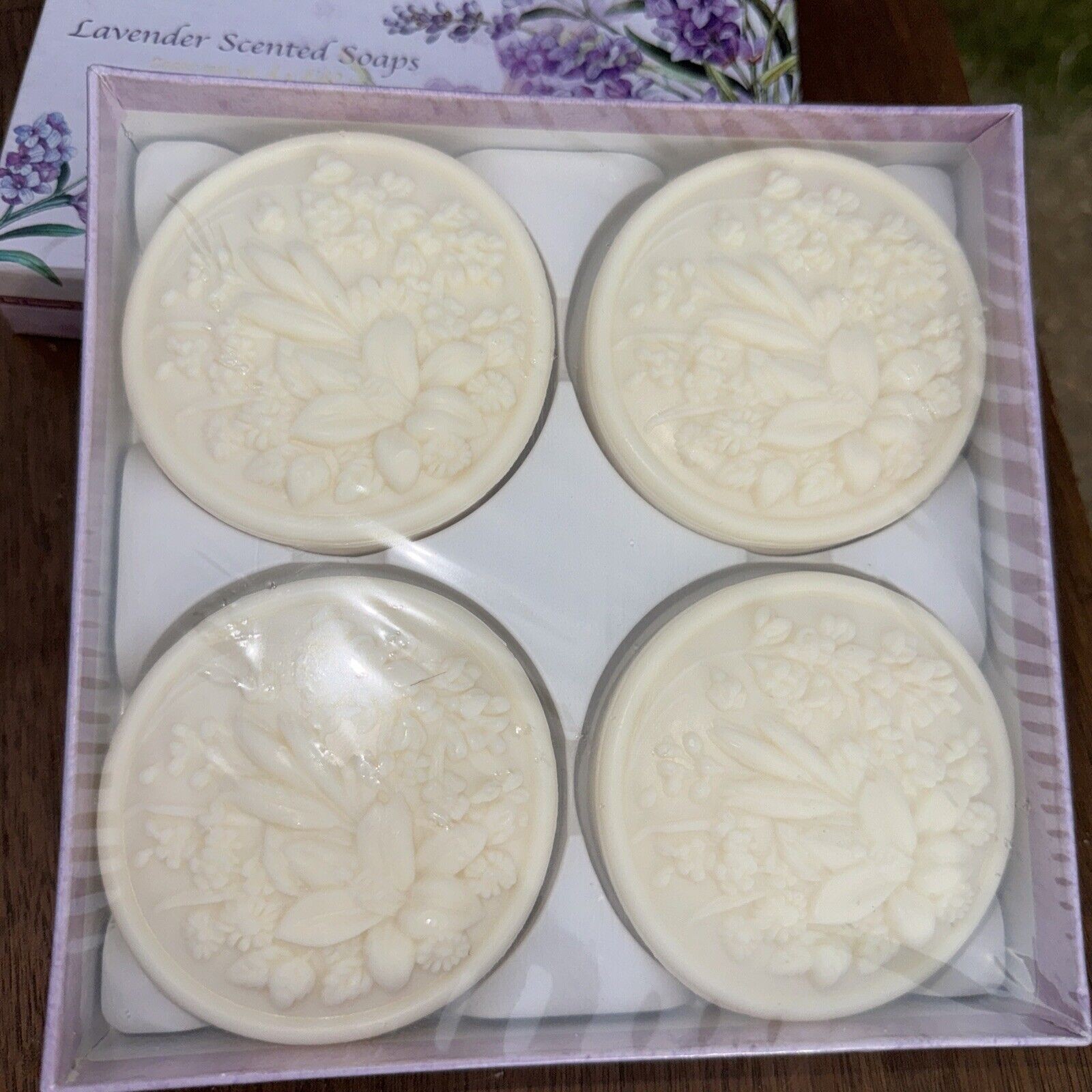 Tuscan Flower Lavender Scented Soap Artigianale Fiorentino Set Of 4