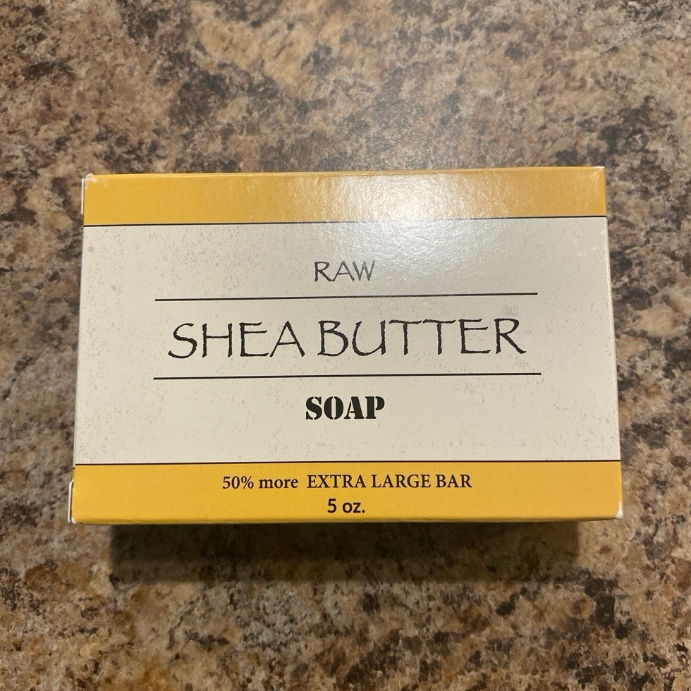 Extra Large Raw Shea Butter Bar Soap, Shea Butter Scent, 5 oz for Body & Hands