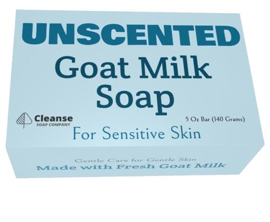 Goat Milk Soap Bar 5 Oz Unscented for Eczema & Sensitive Skin Care