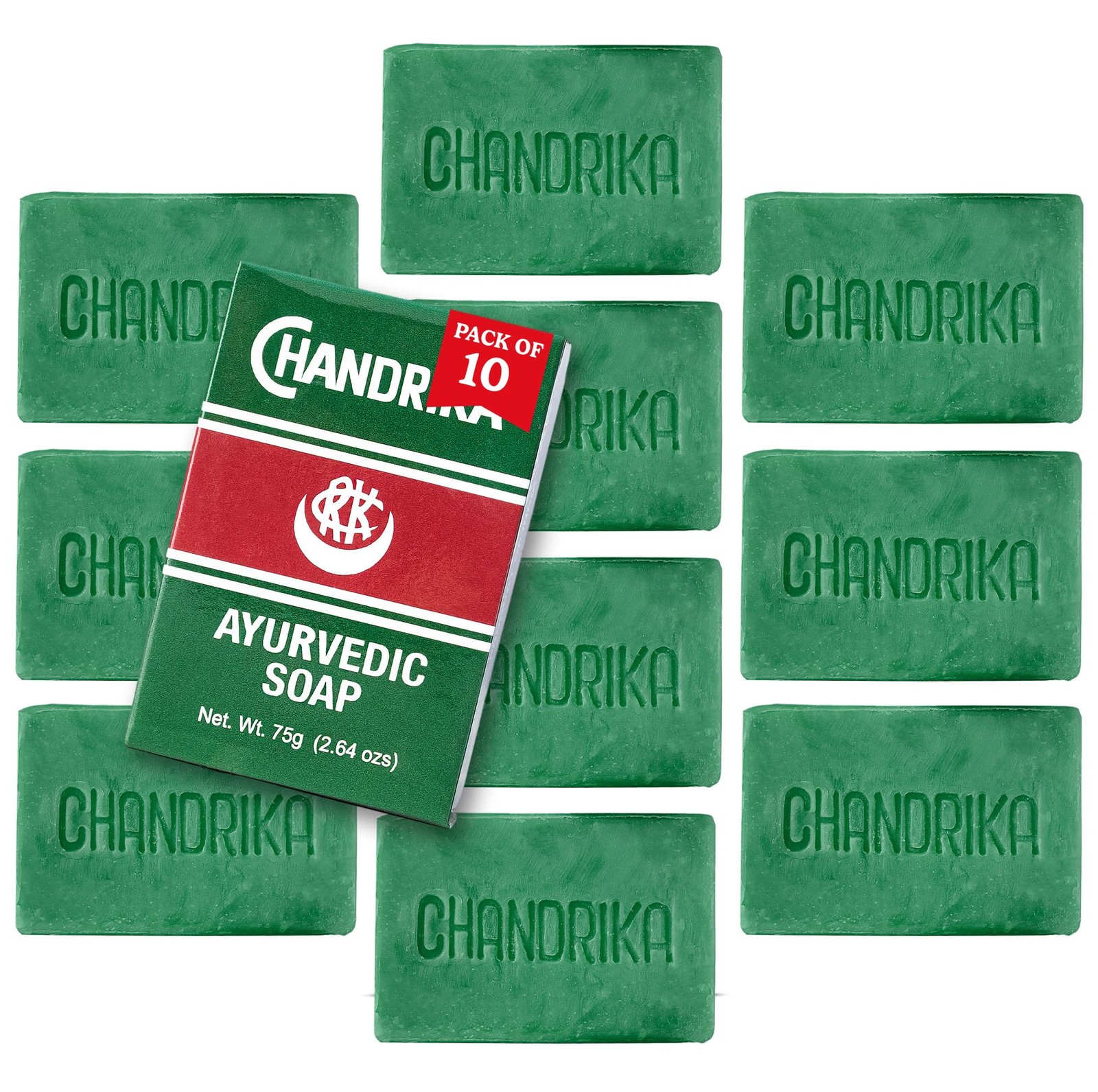 Chandrika Bath And Body Ayurvedic Bar Soap, Pack Of 10 – Direct From C