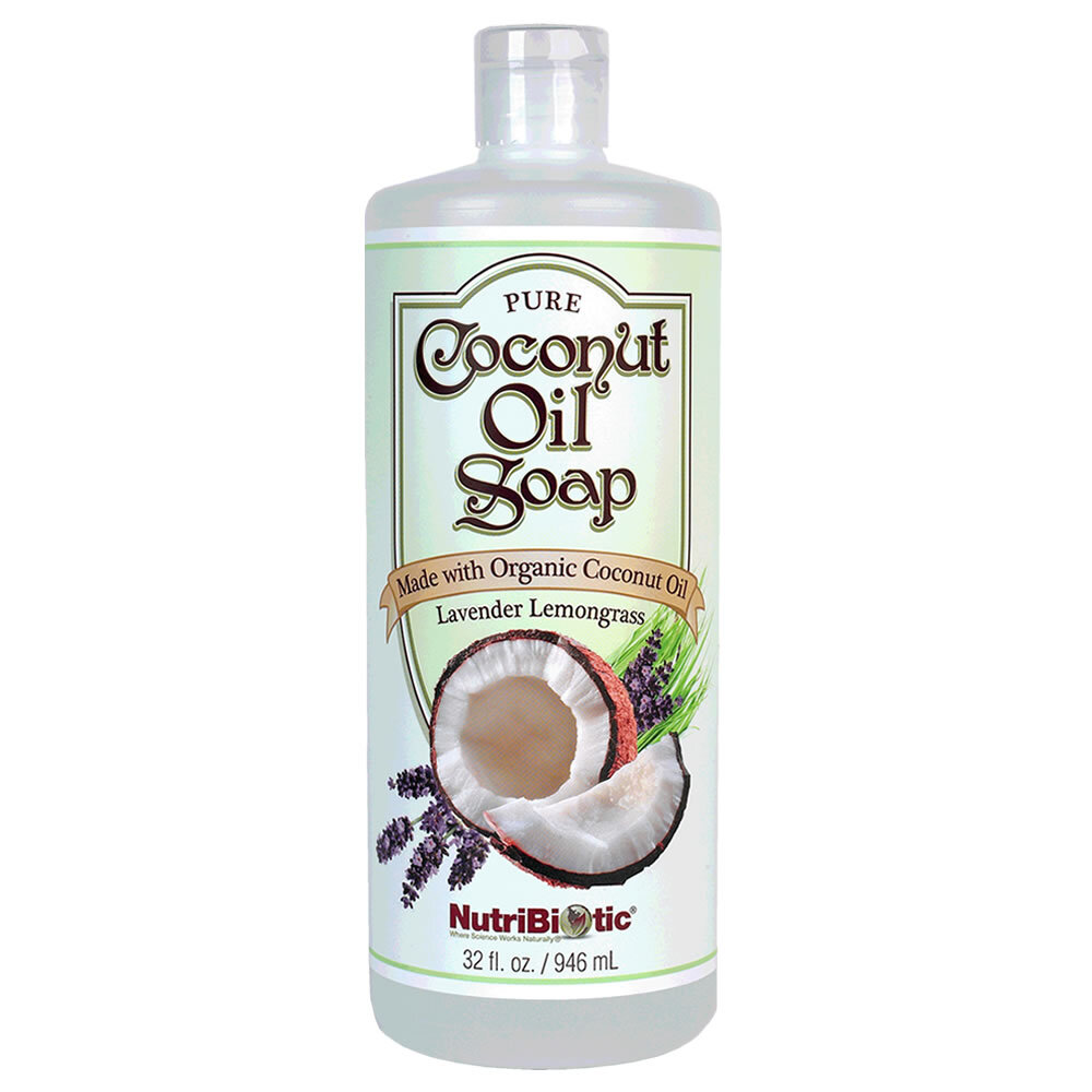 NutriBiotic Pure Coconut Oil Soap, Lavender Lemongrass – Certified Organic