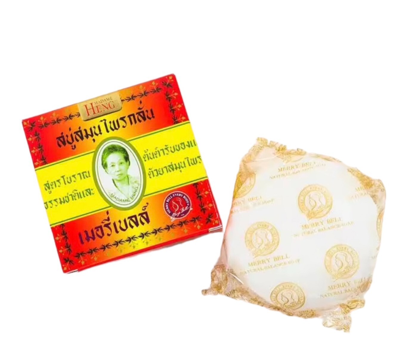 3x160g. Merry Bell Madame Heng Thai Herb Anti-Acne Spot Skin Whitening Face soap