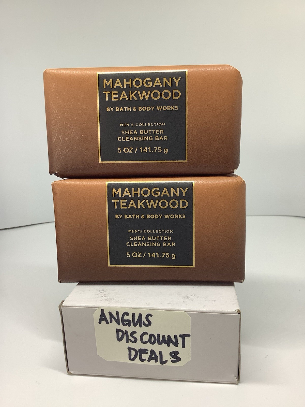 Bath & Body Works 2PCS Mahogany Teakwood Shea Butter Cleansing BAR, 5oz.