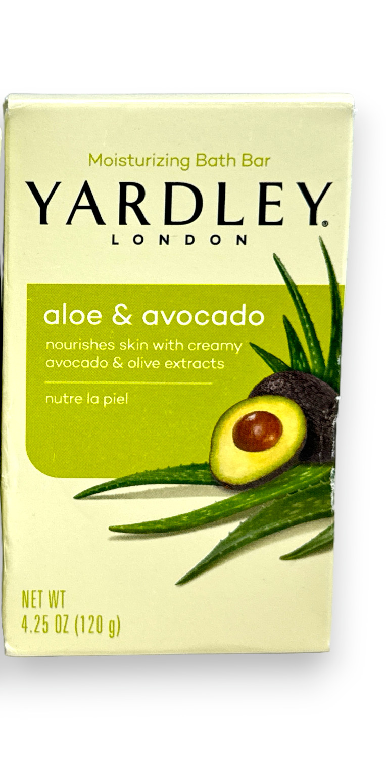 Yardley London Aloe & Avocado Moisturizing Bath Bar 4.25oz./120g LOT OF 4 – 12