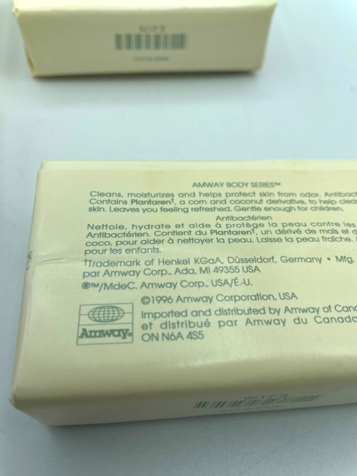 Vtg AMWAY Body Series 4 in 1 Antibacterial Bar Soap W/ Triclocarban 1% 5 Bars