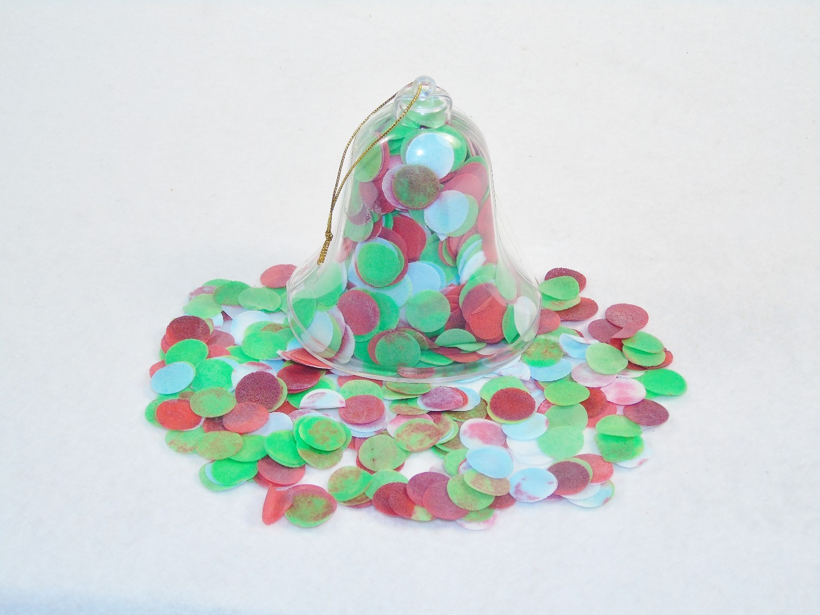 Bath Soap Confetti, Bell-Shaped Ornament , Colorful Flakes, Stocking Stuffer