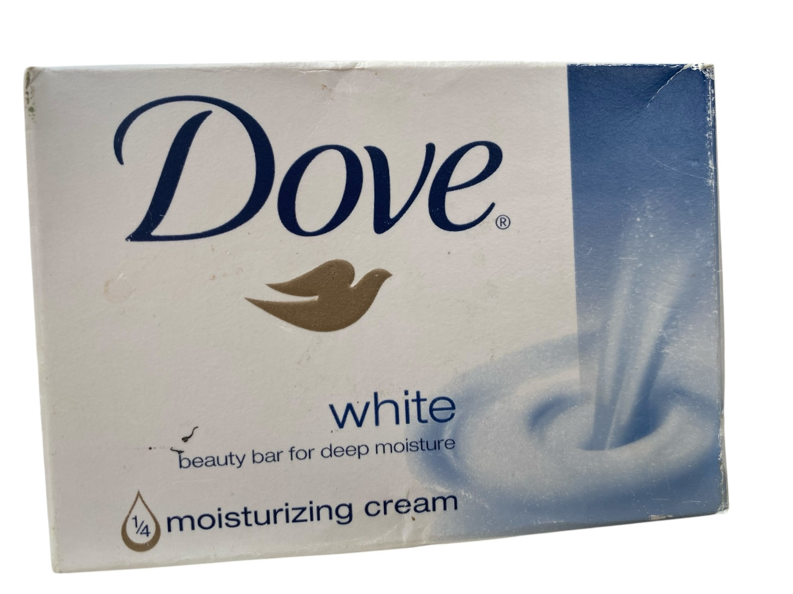 2 Dove White Beauty Bar Soap Deep Moisture 1/4 Moisturizing Cream Discontinued