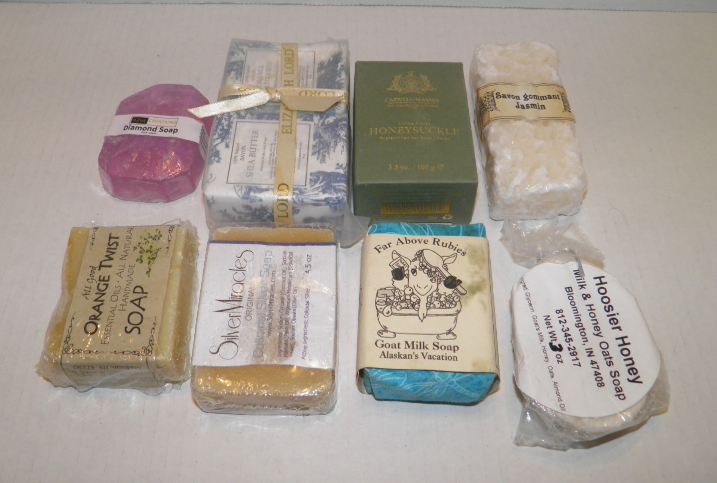 Handmade Bar Soap Lot of 9 Honeysuckle Jasmin Orange Patchouli Various NEW