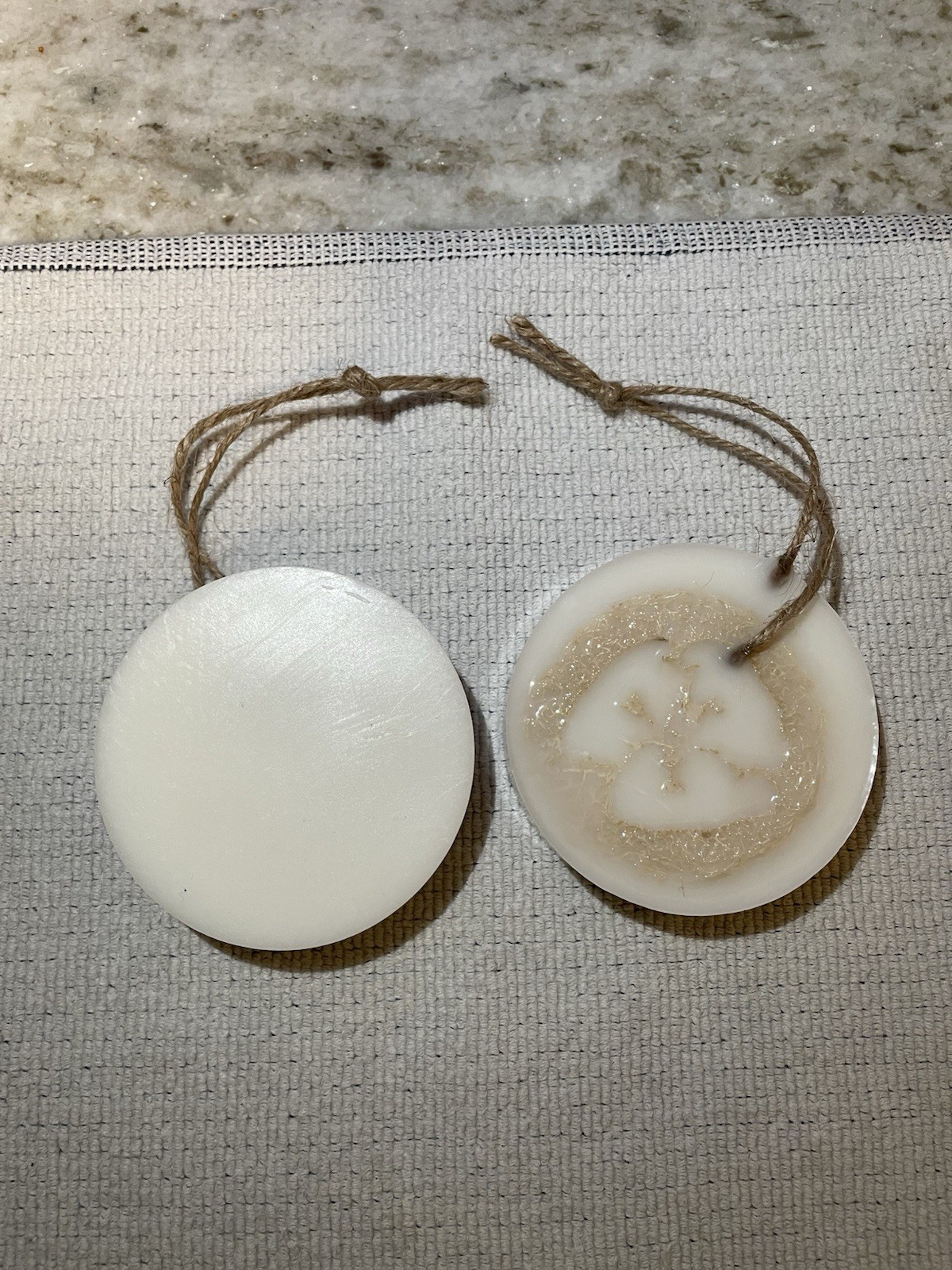 All Natural Luffa Soap Bar Handmade w Jute String, Essential Oils Goat Milk