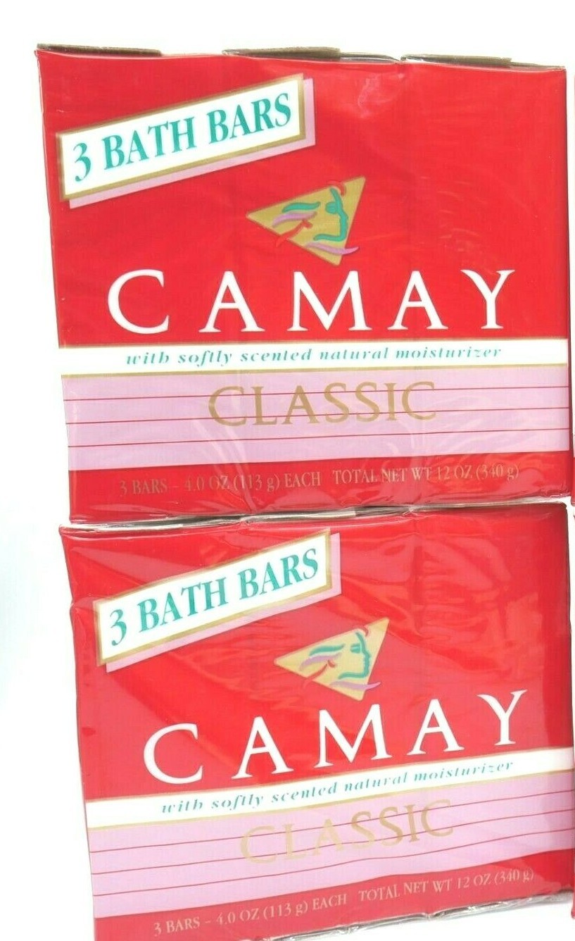 Camay Soap Pink Classic Softly Scented Beauty Bar 2 Pack of (3) bars 4 oz P&G