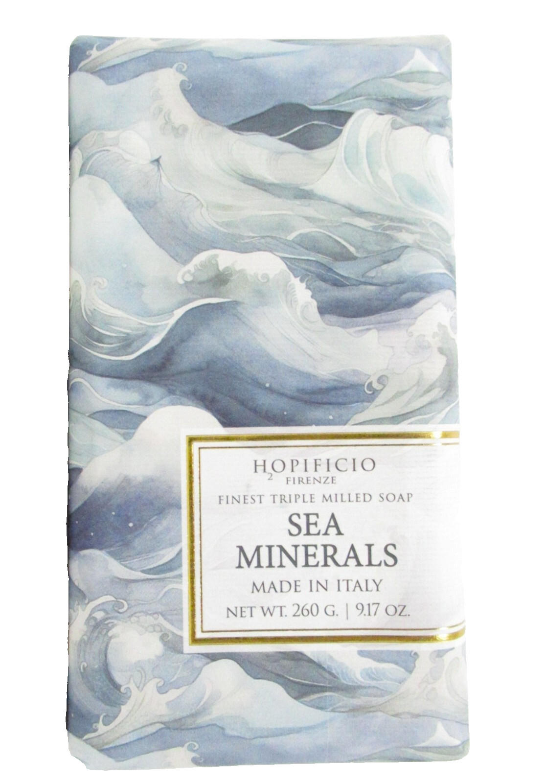 Hopificio Italian Luxury Bath Bar Soap Sea Minerals scented large 9.17 oz