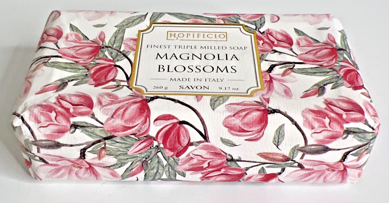 Hopificio Magnolia Blossoms Triple Milled Bar Soap 9.17 oz Italy New