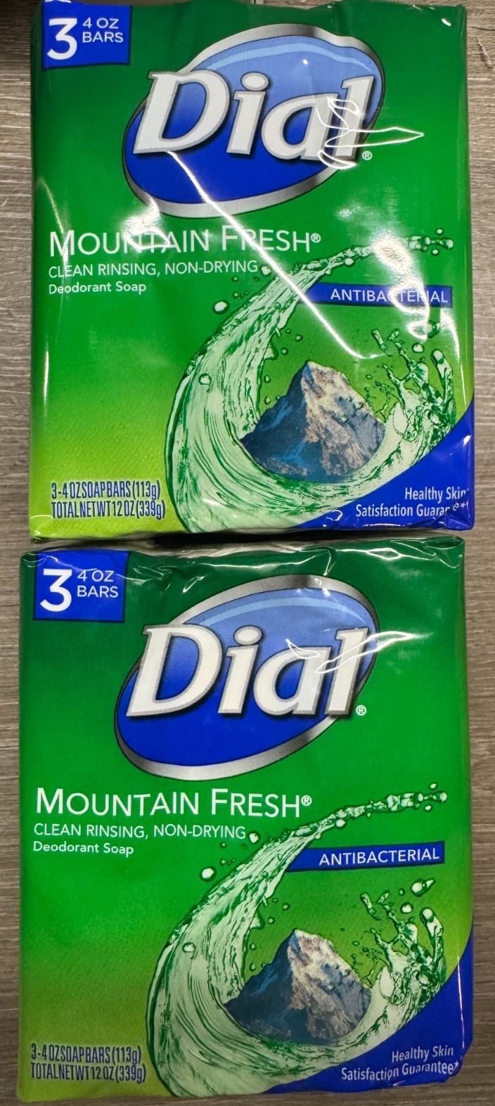 2 PACKS 3 BARS EACH 6 TOTAL DIAL MOUNTAIN FRESH Antibacterial 4oz PER BAR