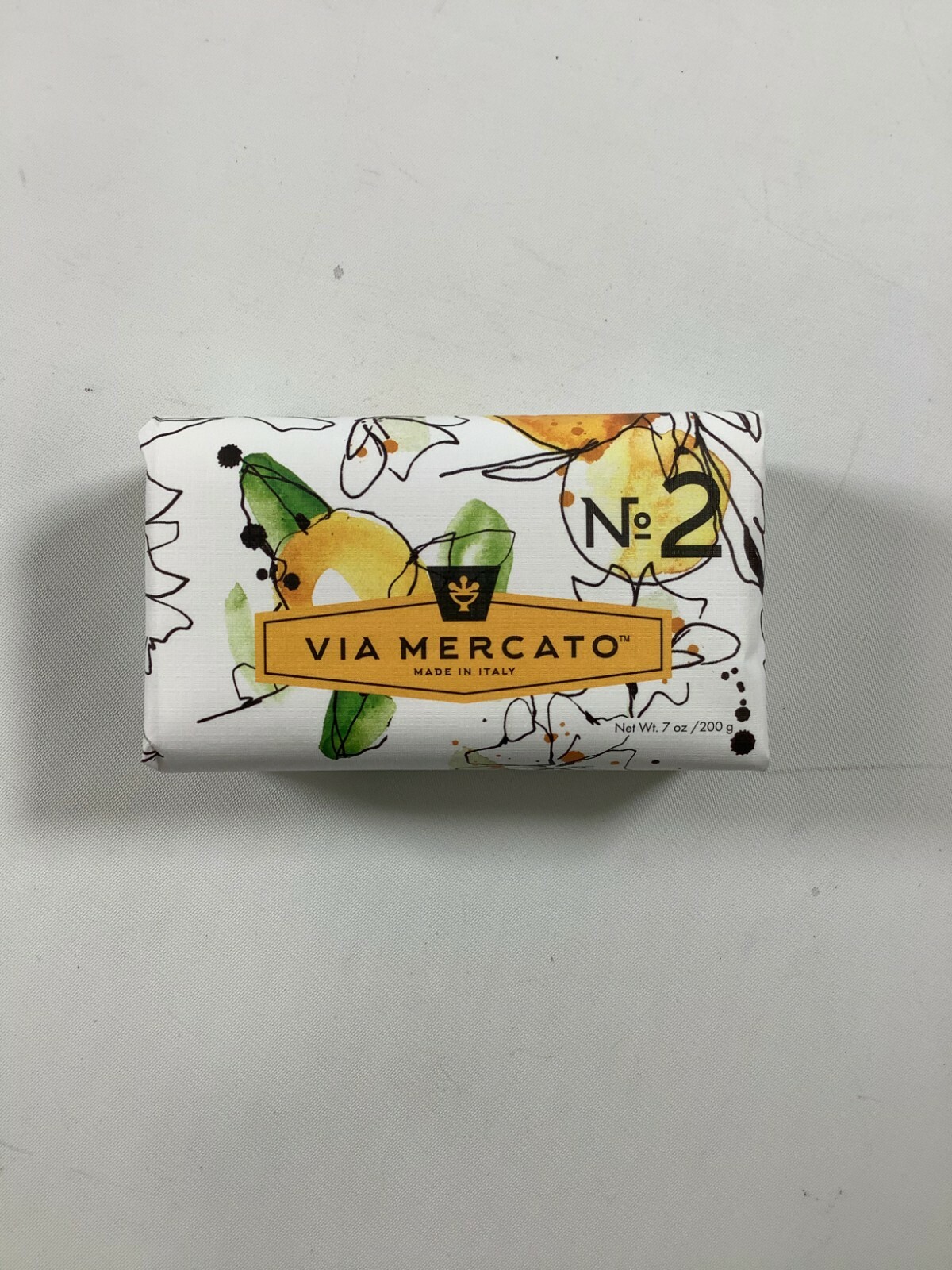 Via Mercato No. 2 Green Tea & White Musk Bar Soap NEW!