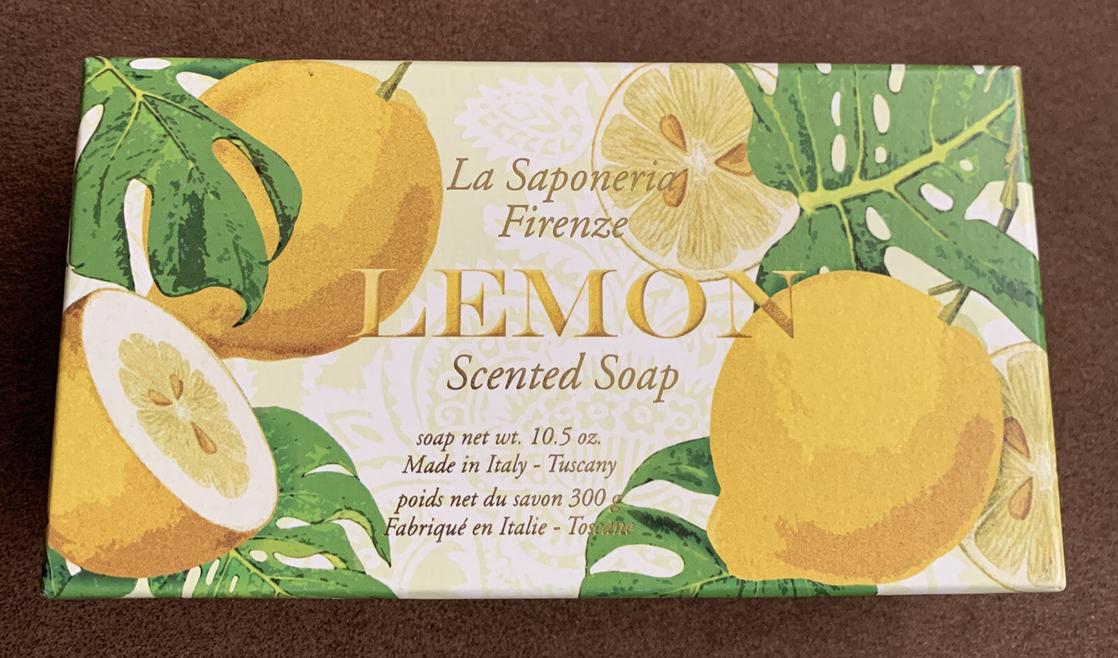 La Saponeria Firenze Lemon Scented Bar Soap 10.5 oz Made in Italy New NIP