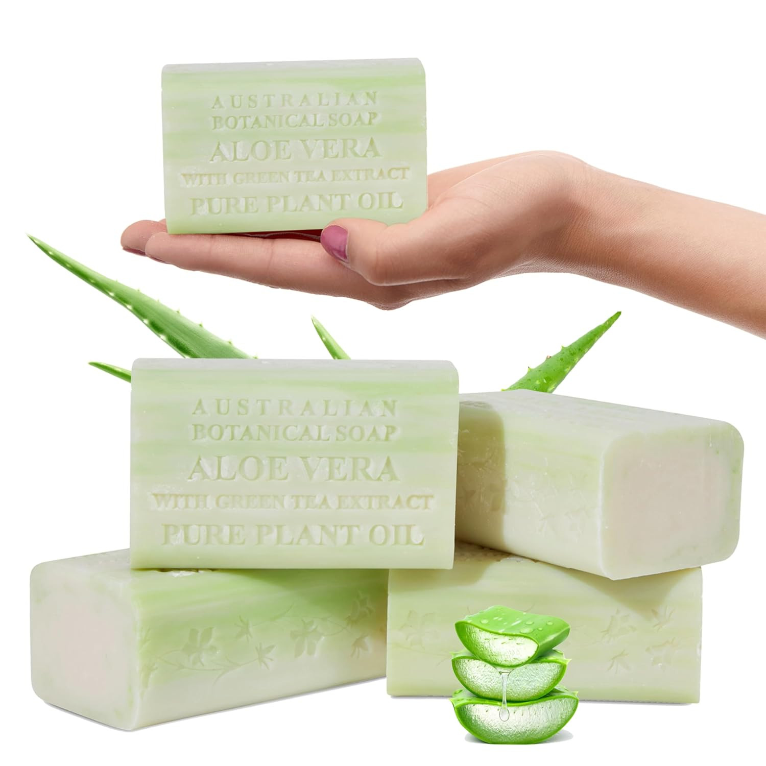 Australian Botanical Soap Aloe Vera with Green Tea Extract – Triple Milled 6.6