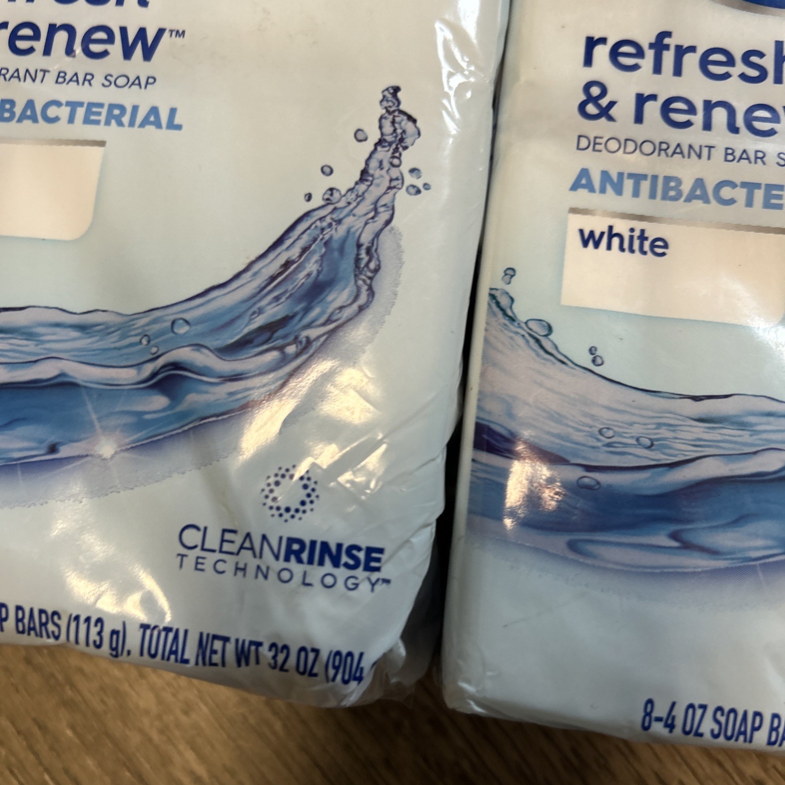 Dial Deodorant Antibacterial Bar Soap Refresh & Renew White Lot of 3 New