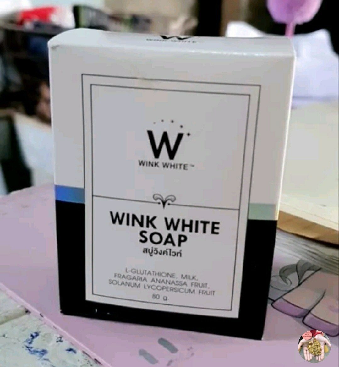 x15 Wink White Soap Skin Body Whitening Face Gluta Brightening Cleansing 80g.