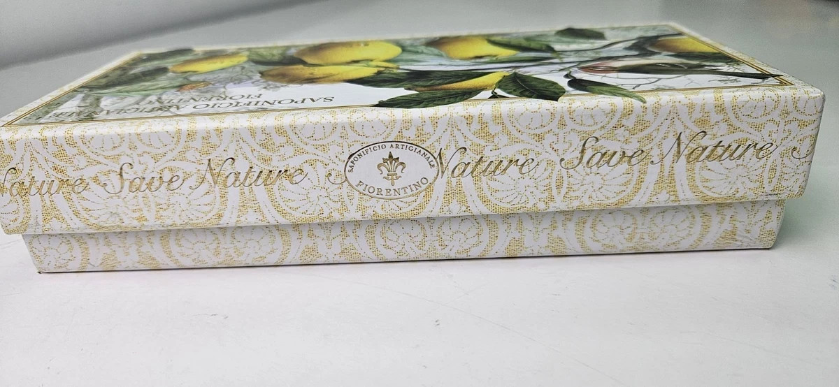 Saponificio LEMON Scented Soaps Tuscany (3) 4.4 oz GIFTBOX