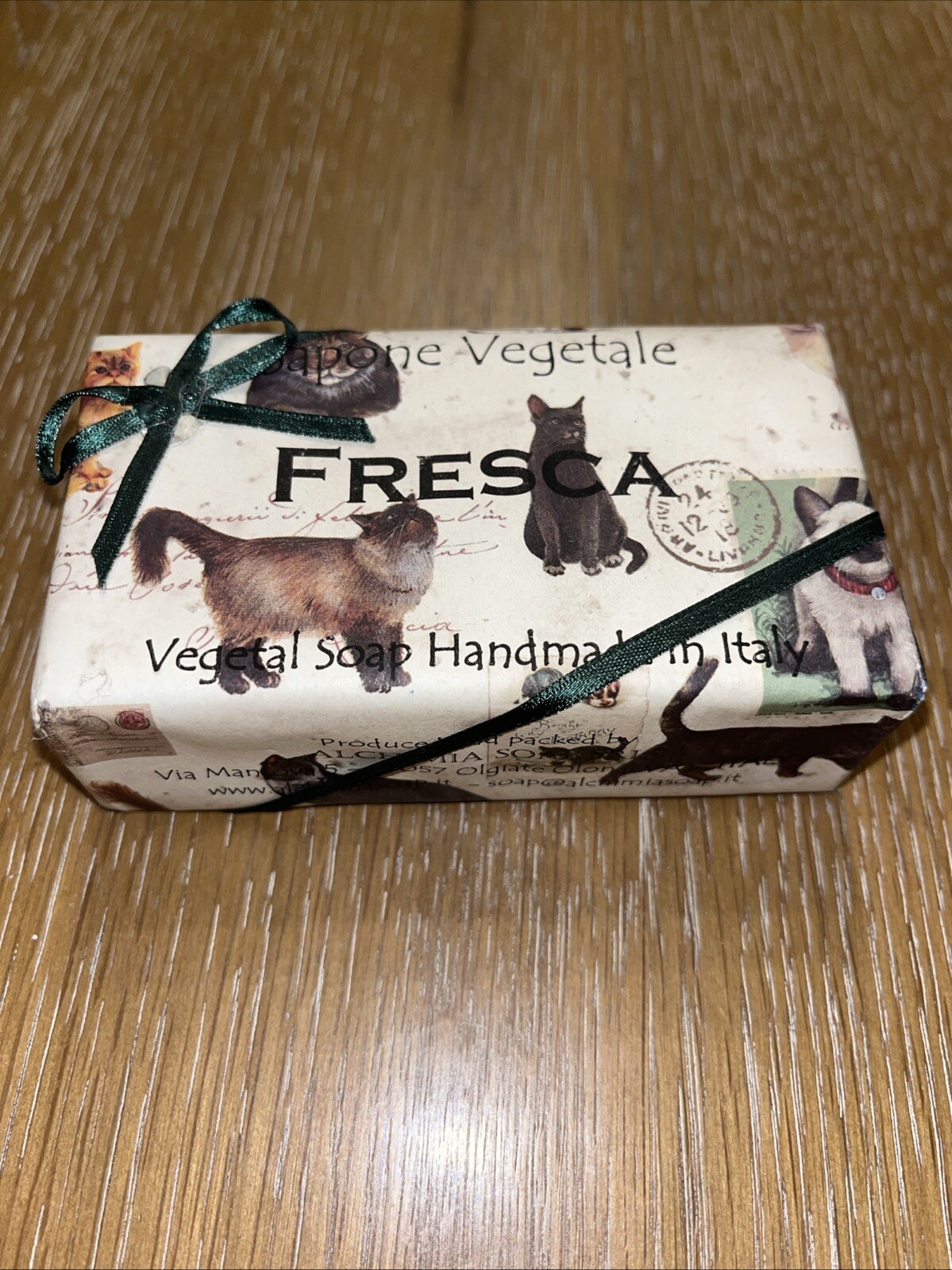 Sapone Vegetable Italy Soap Italian Handmade Fresca Scent 10.6oz NIP Alchima