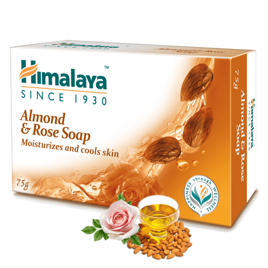 9 X Himalaya Herbals Almond & Rose Soap 75 gms FREE SHIP