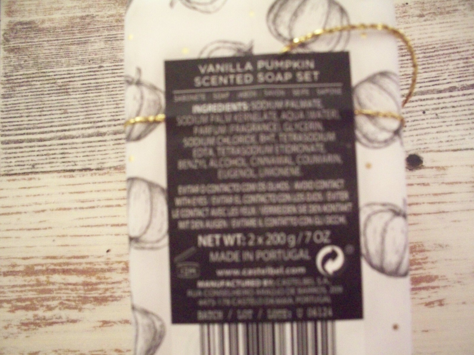 CASTELBEL PORTO Bar Soap MADE IN PORTUGAL Vanilla Pumpkin 2 PK