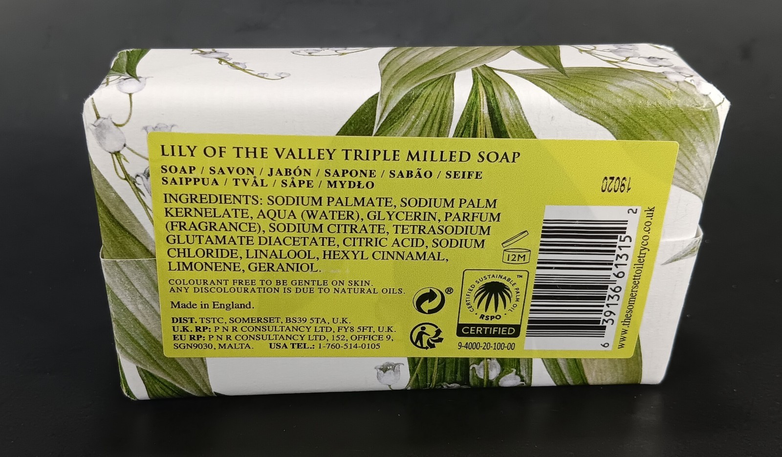 Lily Triple Milled Bar Soap 7oz Aromas Artesanales de Antigua England NEW