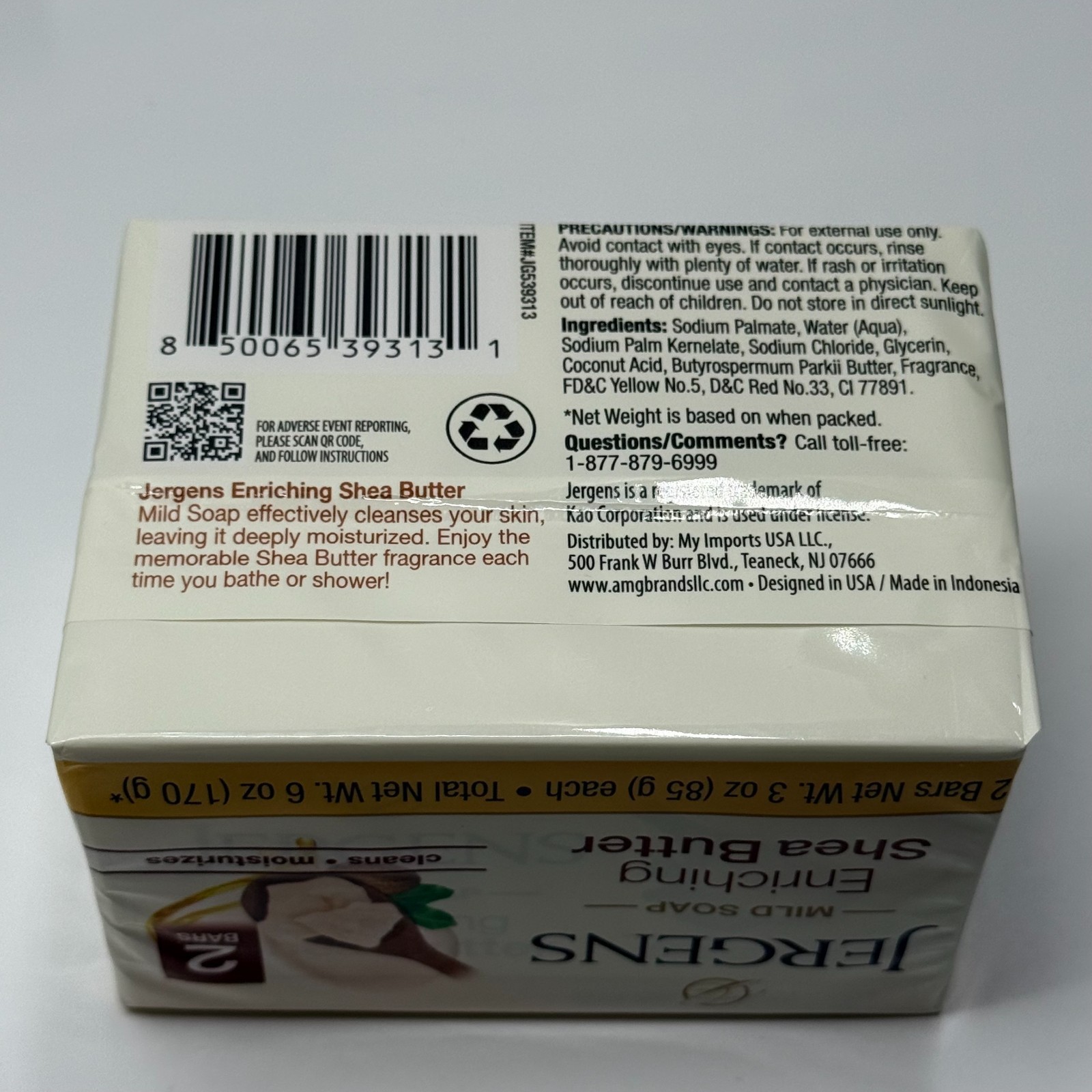 Jergens Bar Soap Shea Butter 9 Box Of 2 Pack 3oz each (18 total bars) 9/2025