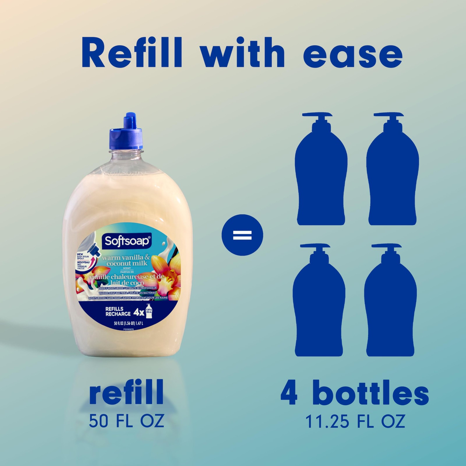Softsoap Moisturizing Liquid Hand Soap, Warm 50 Fl Oz (Pack of 2), Clear