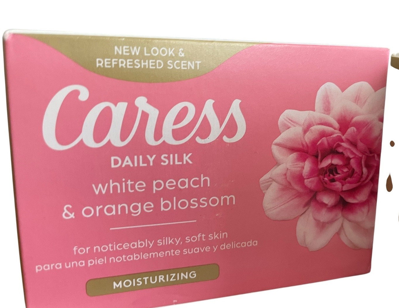 CARESS DAILY SILK BAR SOAP WHITE PEACH & ORANGE BLOSSOMS LOT OF 4 BARS 3.15 Oz