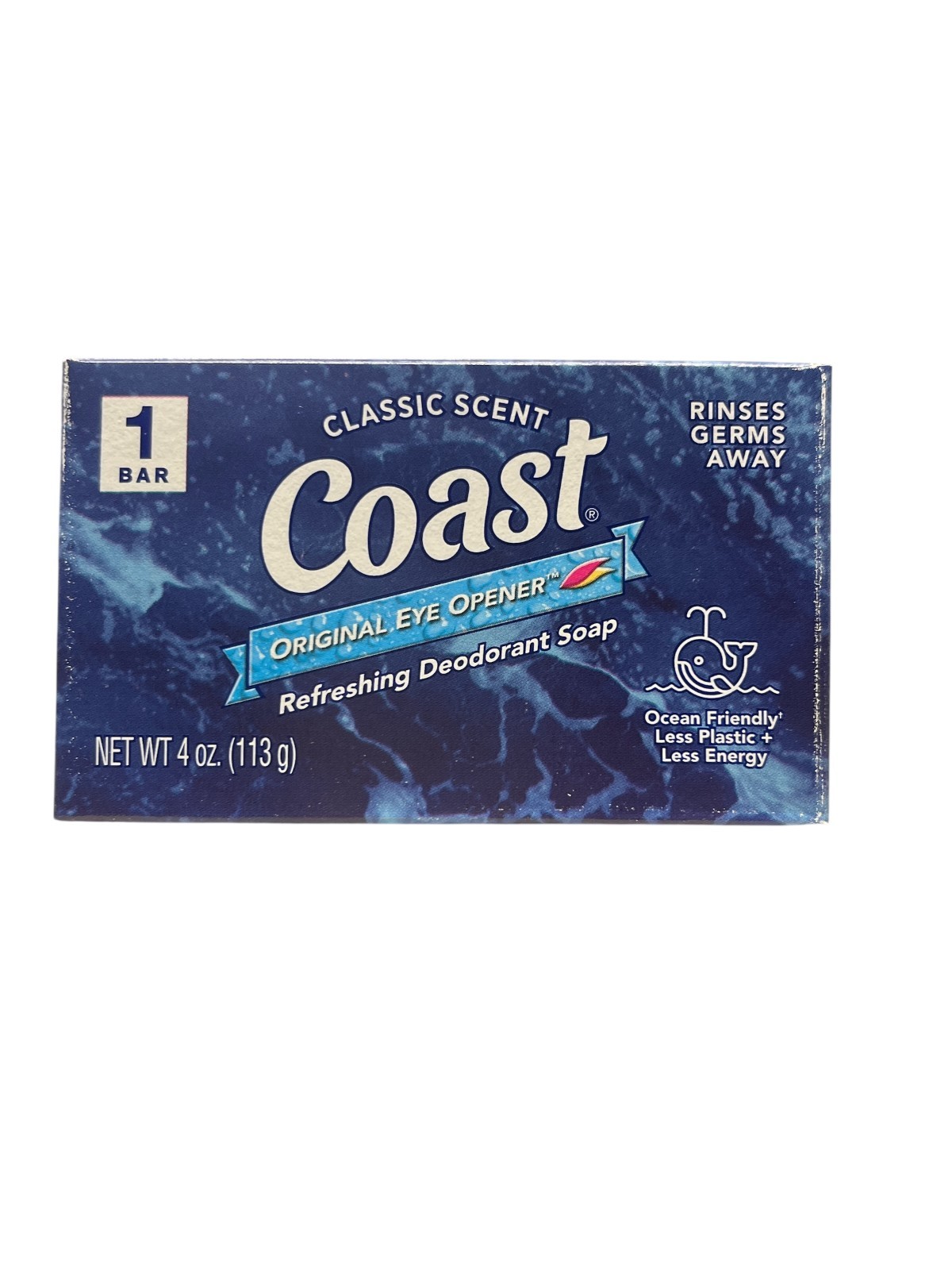 Coast Classic Scent Deodorant Soap Bar, 4 oz Each, Original Eye Opener Pack of 4