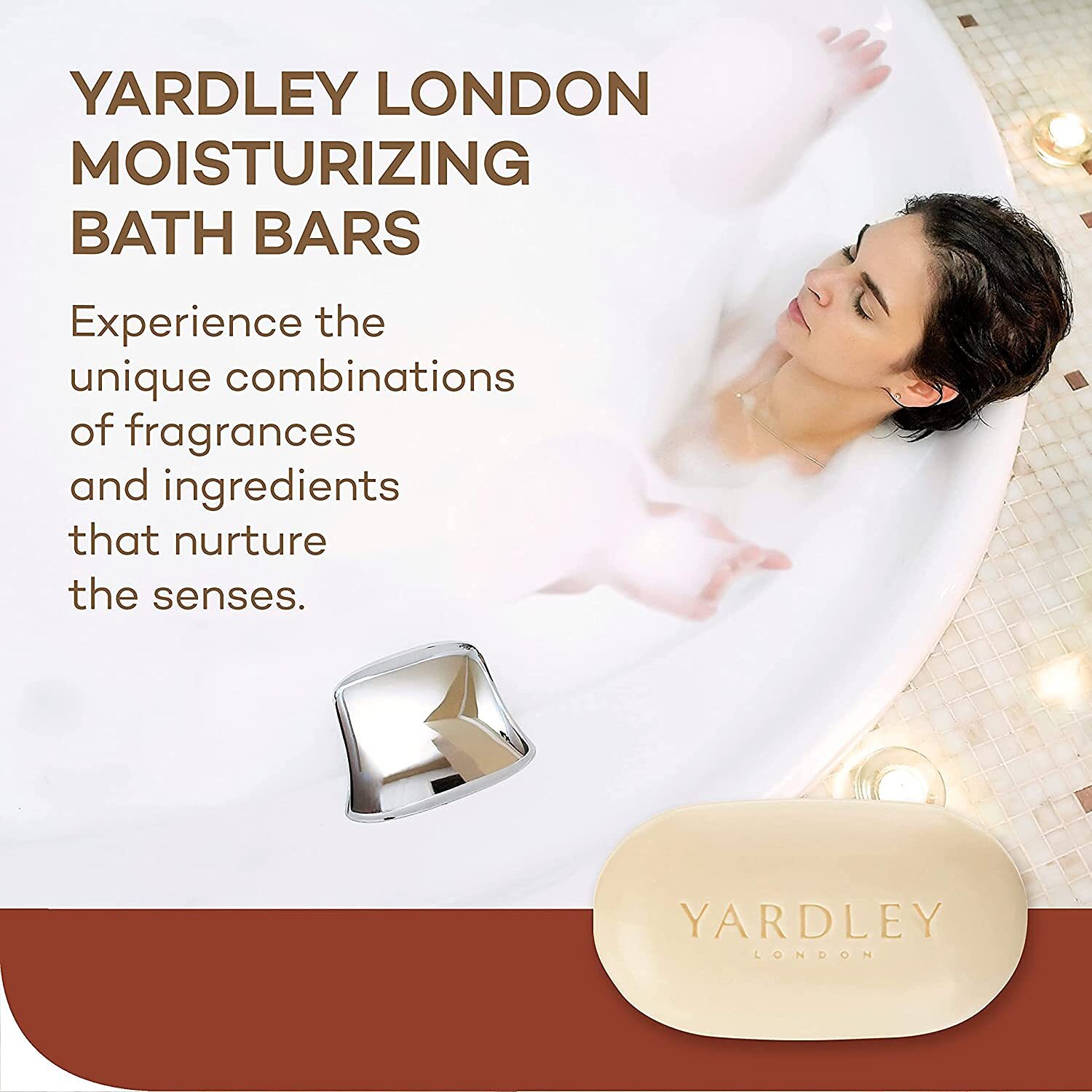 Yardley London Cocoa Butter Vitamin E Bar Soap 4.25 Ounce Pack of 6