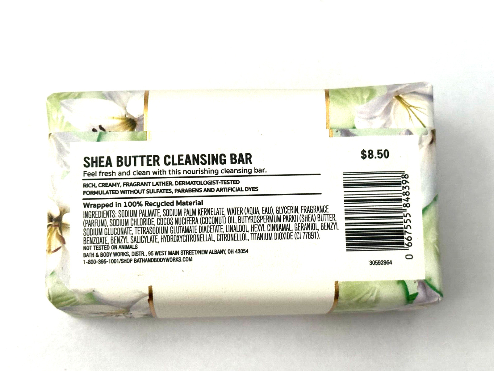 3 BATH & BODY WORKS CUCUMBER & LILY SHEA BUTTER CLEANSING BAR 5 OZ NEW