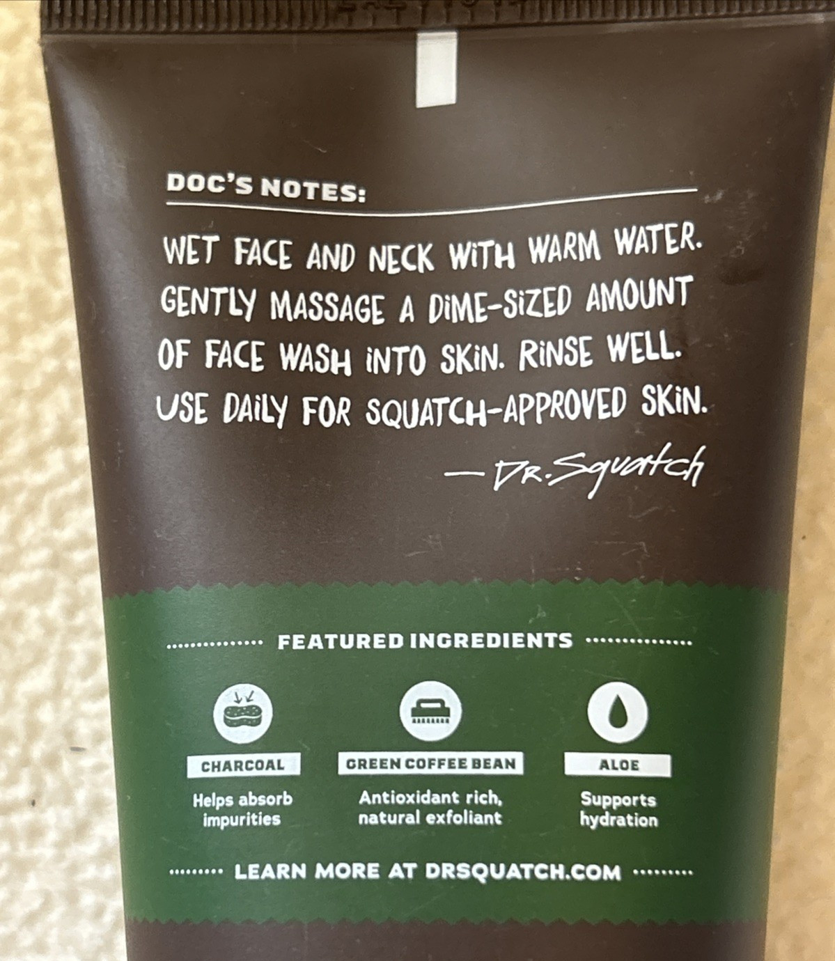 Dr. Squatch Men’s Natural Face Wash PINE TAR Daily Use 4 Oz New Sealed
