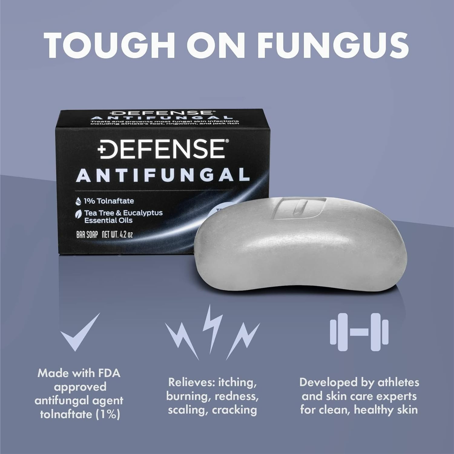 1% Tolnaftate Antifungal Soap in Snap-Tight Case | Effective Itch Control, 4.2oz