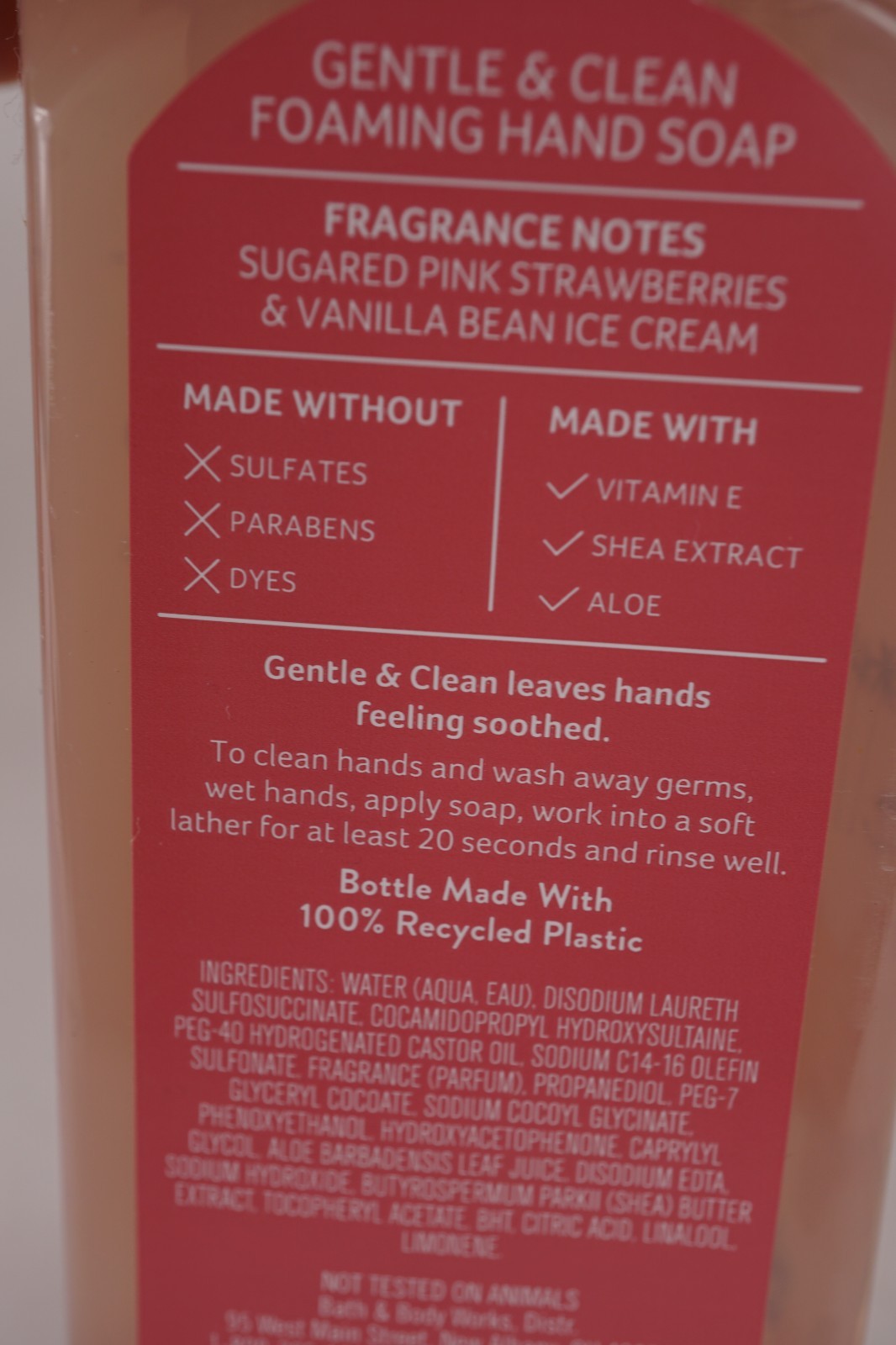 X5 BATH & BODY WORKS SWEET STRAWBERRY SCOOP GENTLE & CLEAN FOAMIONG HAND SOAP