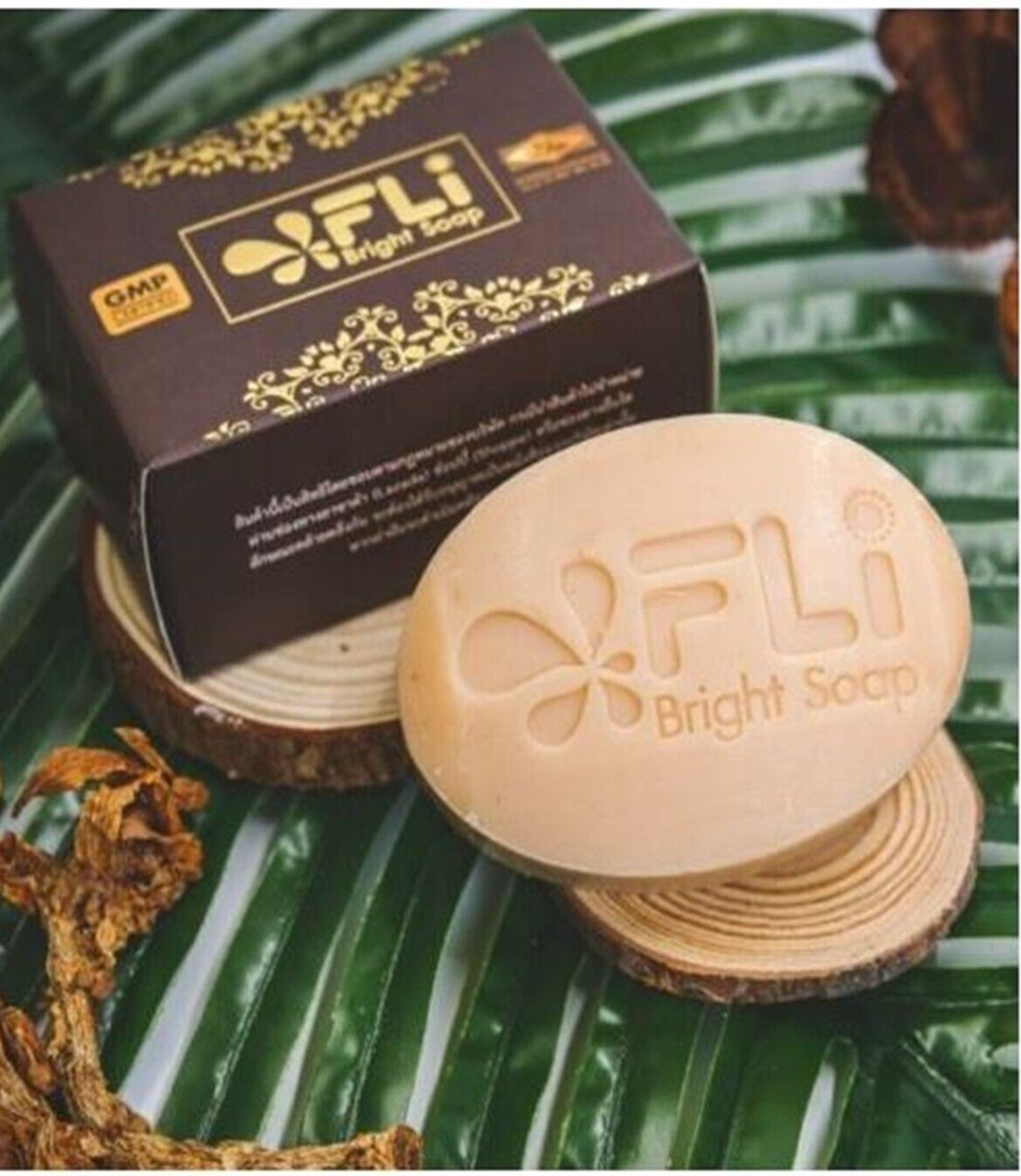 6x FLI Thai Herbal Soap 100% Legendary Body & Face Freckles ฺฺฺBrightening Skin