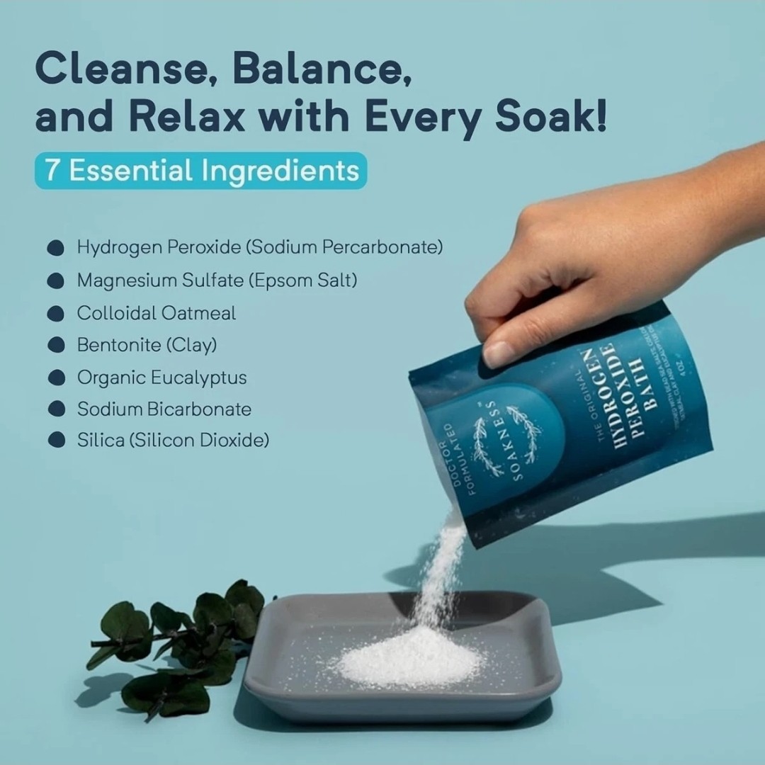 The original doctor formulated hydrogen peroxide bath soak, stress relief