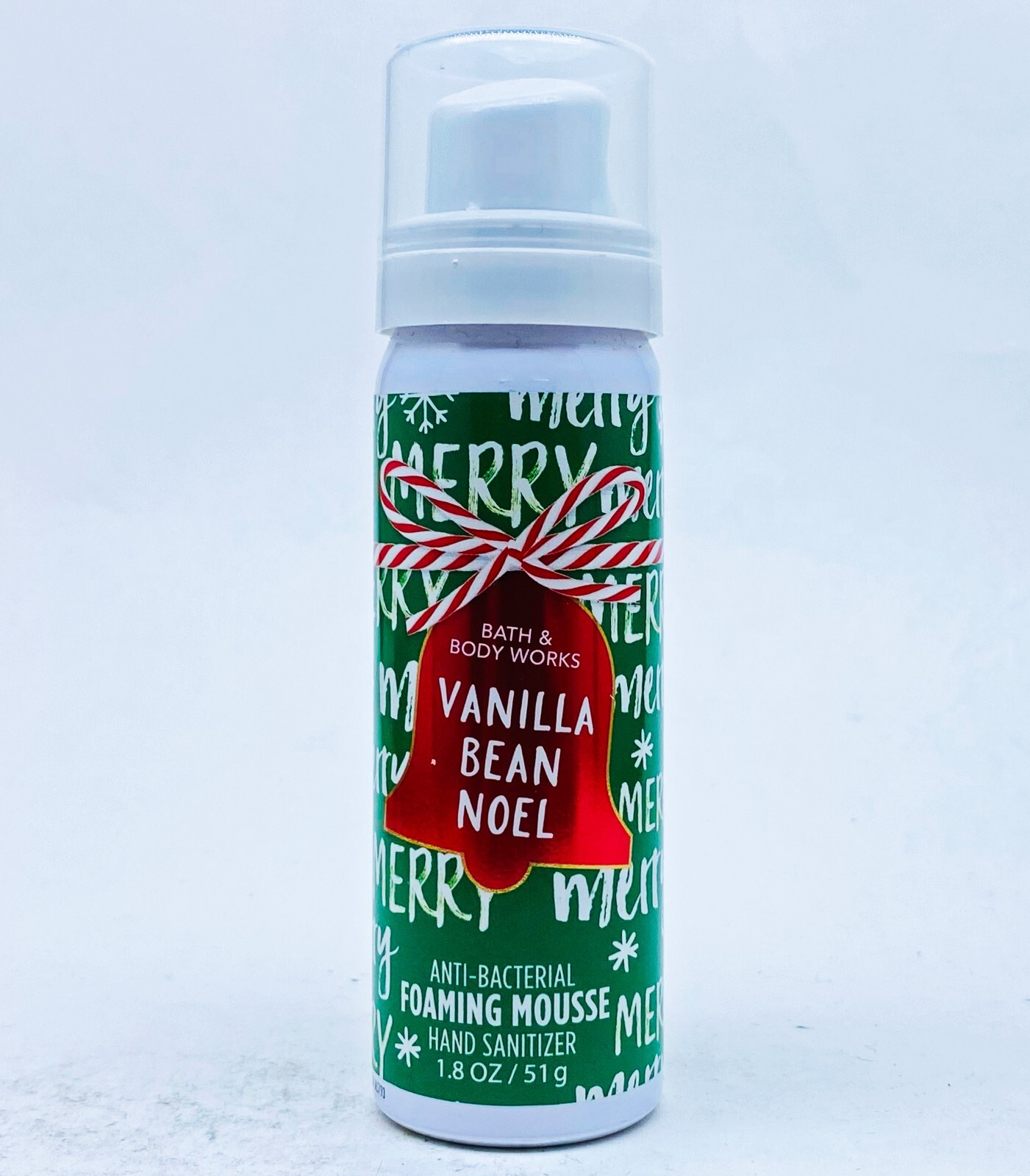 1 Bath Body Works VANILLA BEAN NOEL Antibac Foaming Mousse Hand Sanitizer 1.8 oz