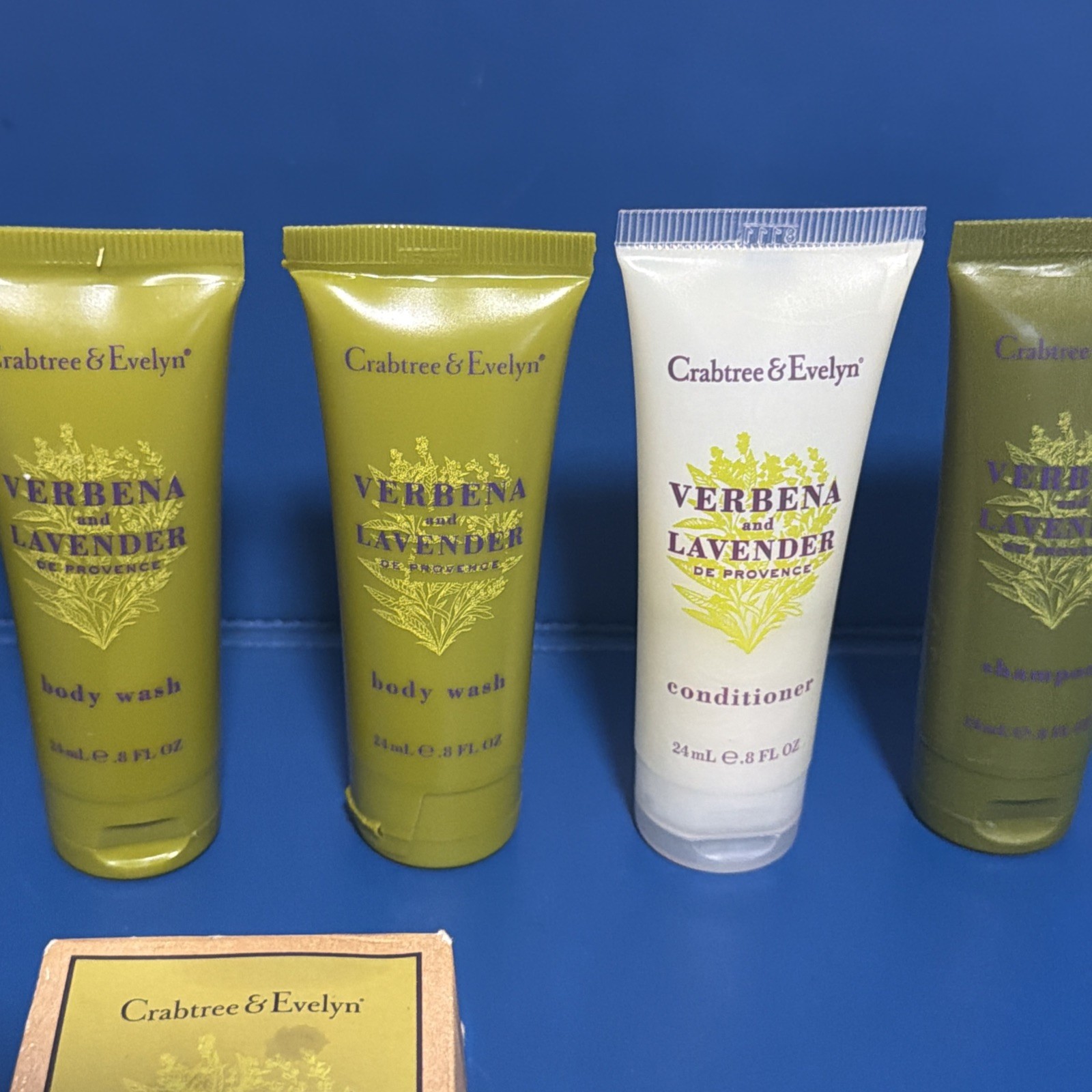 Crabtree & Evelyn Bath Shampoo,Conditioner, Body Wash &Soap- Travel Size 7 pcs