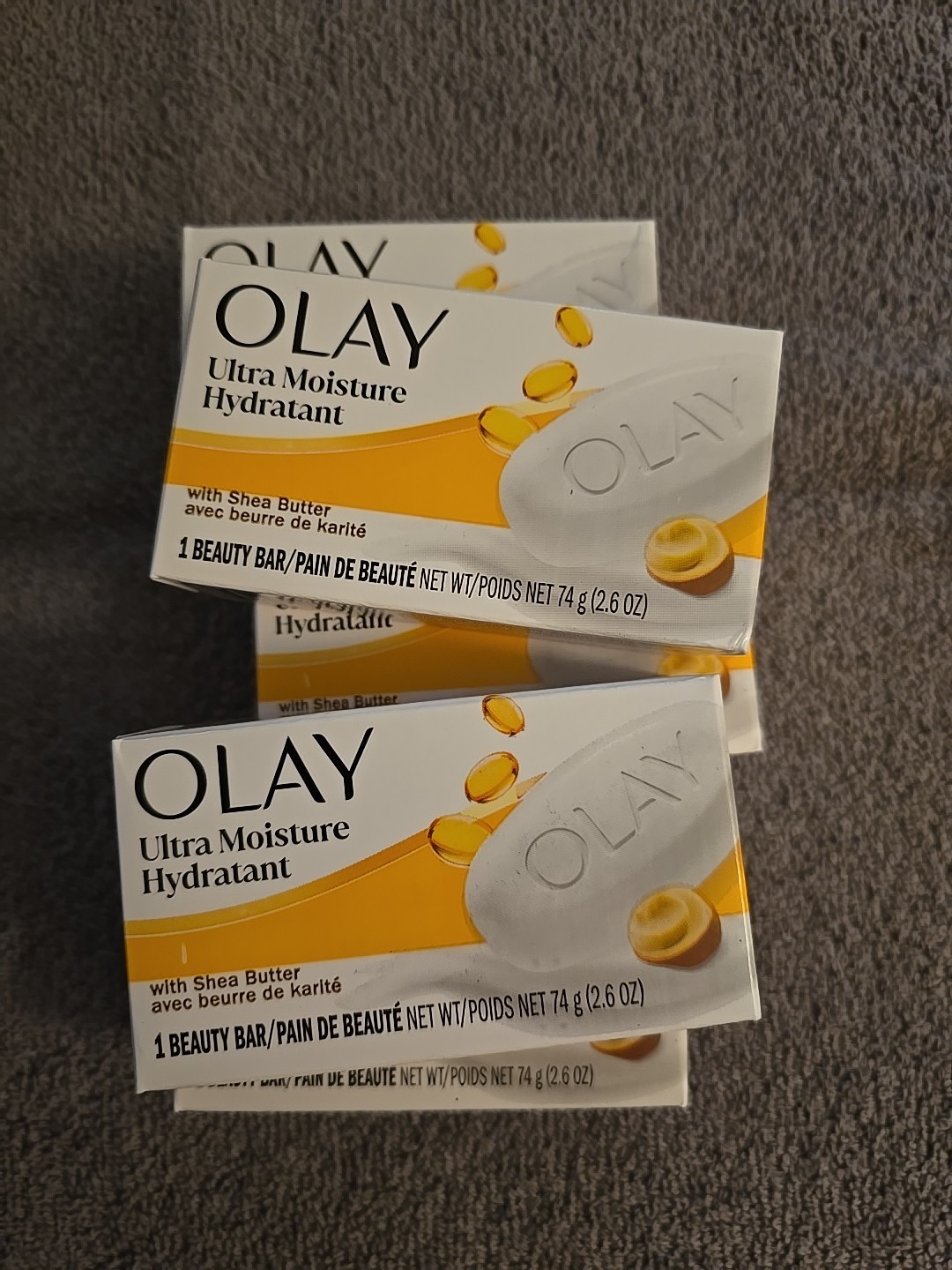 5 Pc OLAY Shea Butter Ultra Moisture Beauty Bar Soap (K64)