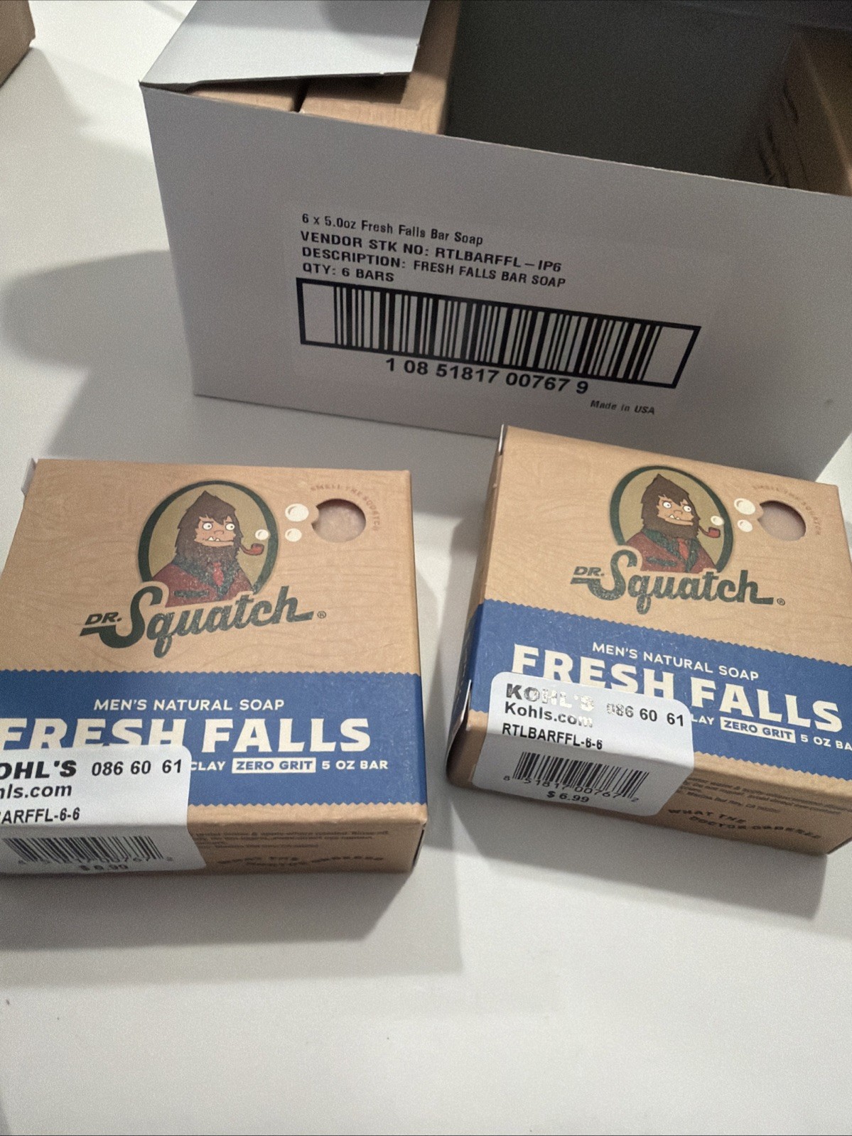 Dr Squatch Men’s Natural Soap Brick Bar Lot of 36 Pieces 5 oz ea FRESH FALLS