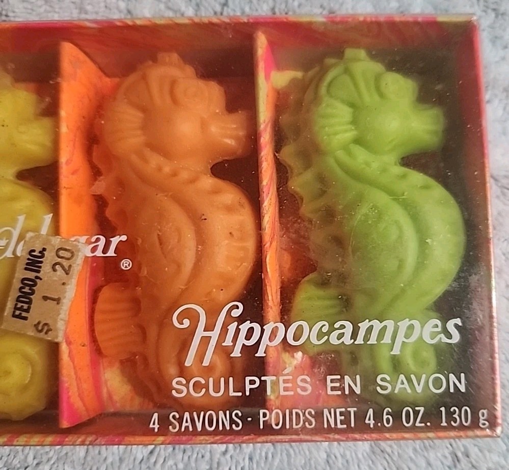 Vtg Delagar Sea Horses Modeled In Fine Soap NoS Made In USA 4 Cakes