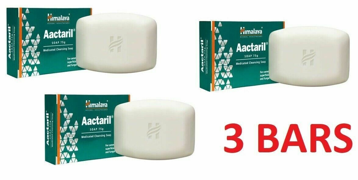 3 X Himalaya Herbals AACTARIL SOAP 75gm For Treating Skin Infections/ FREE SHIP