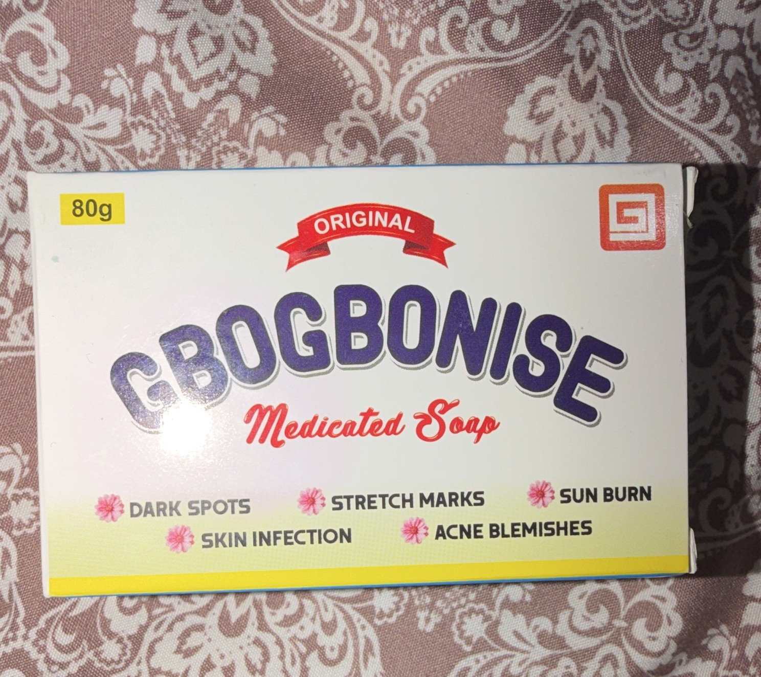 GbogboNise Original Medicated Soap Bar 80g White Body for Women Men Teens