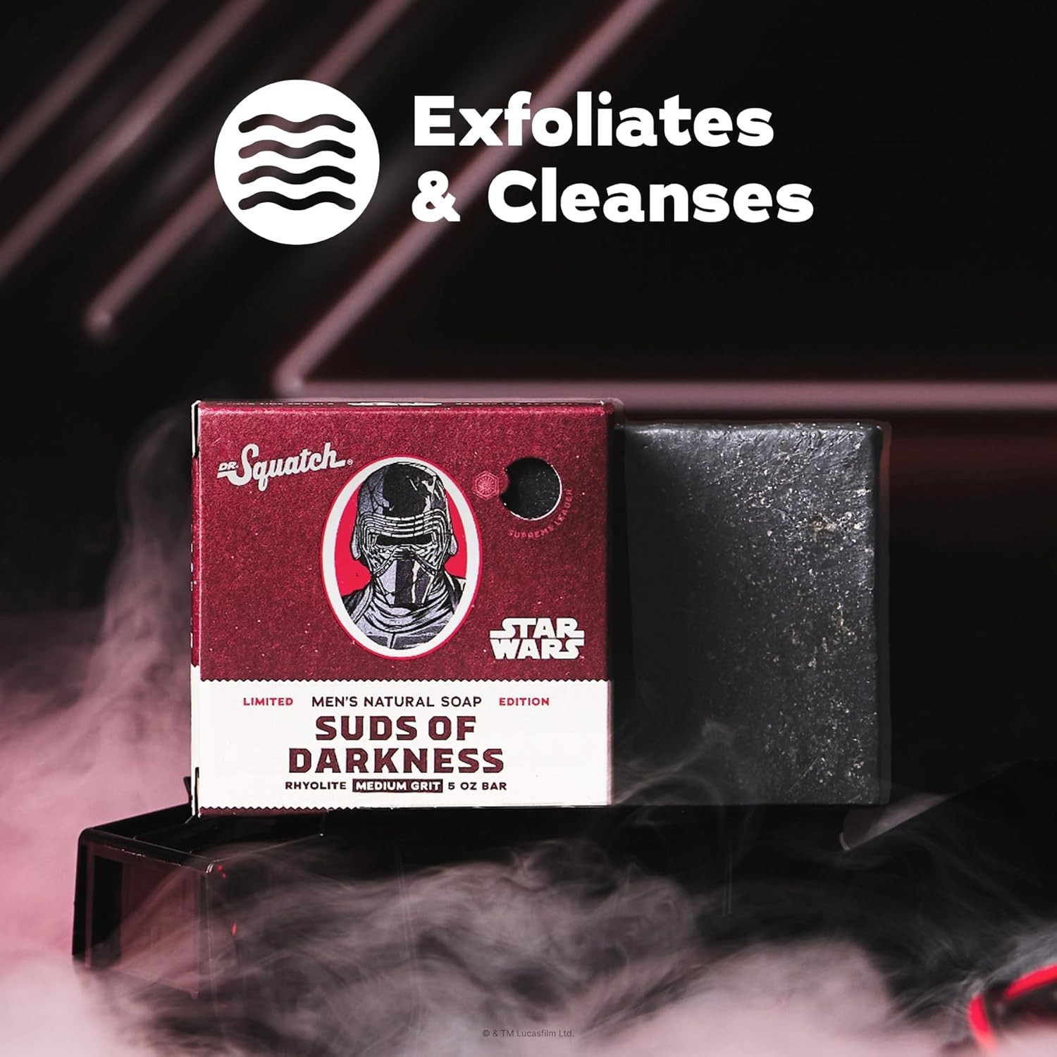 3Pk Dr Squatch Suds of Darkness Star Wars Natural Soap Bars 5 Oz