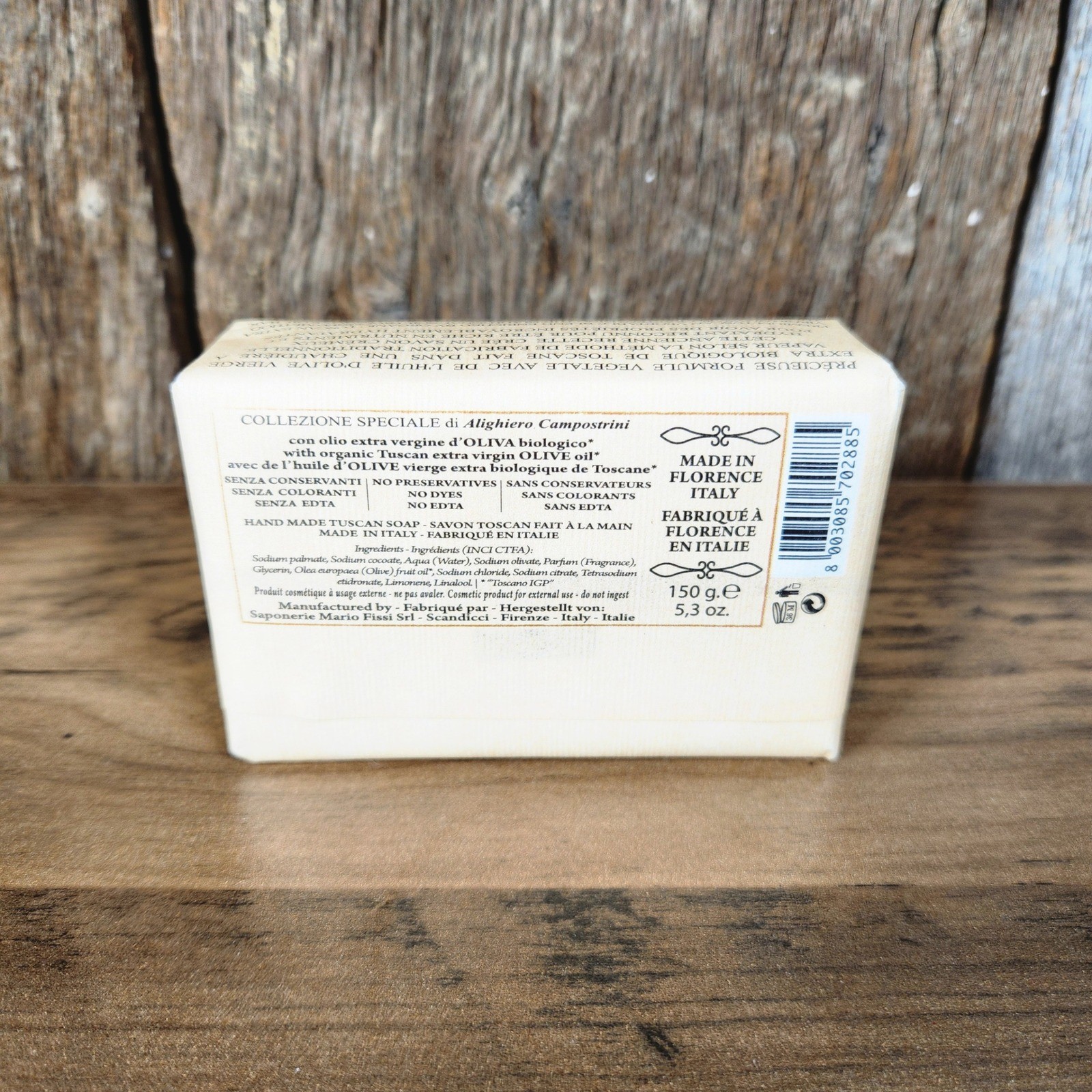 Argan and Olive Oil Soap Alighiero Campostrini Tuscan Soap Set Made in Italy