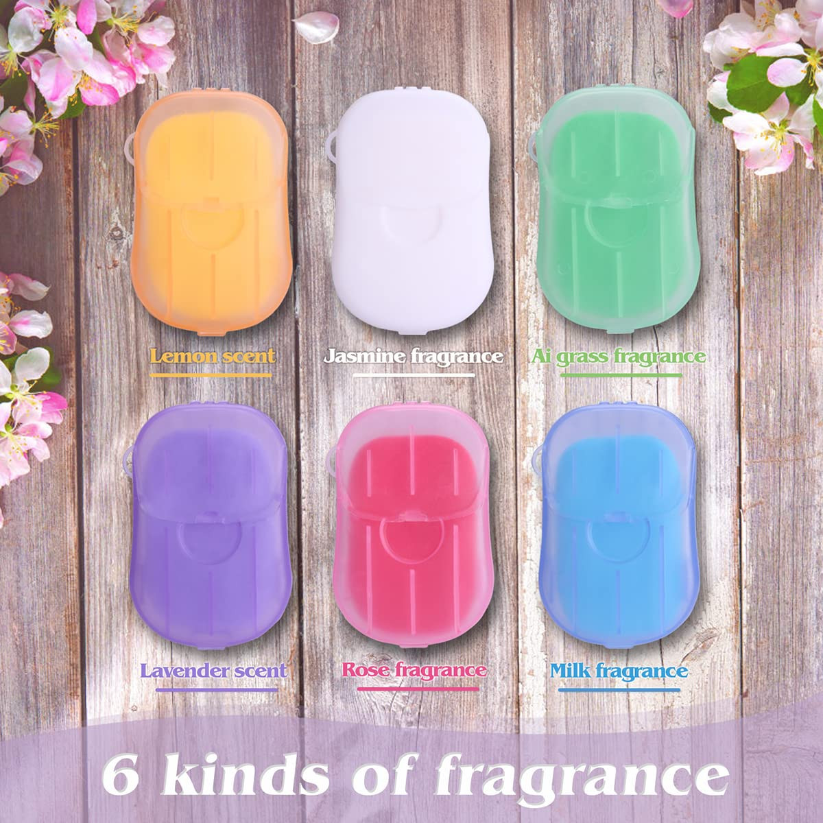 12 Boxes Mini Hand Soap Sheets Soap Paper Sheets, Disposable Travel Scented Soap