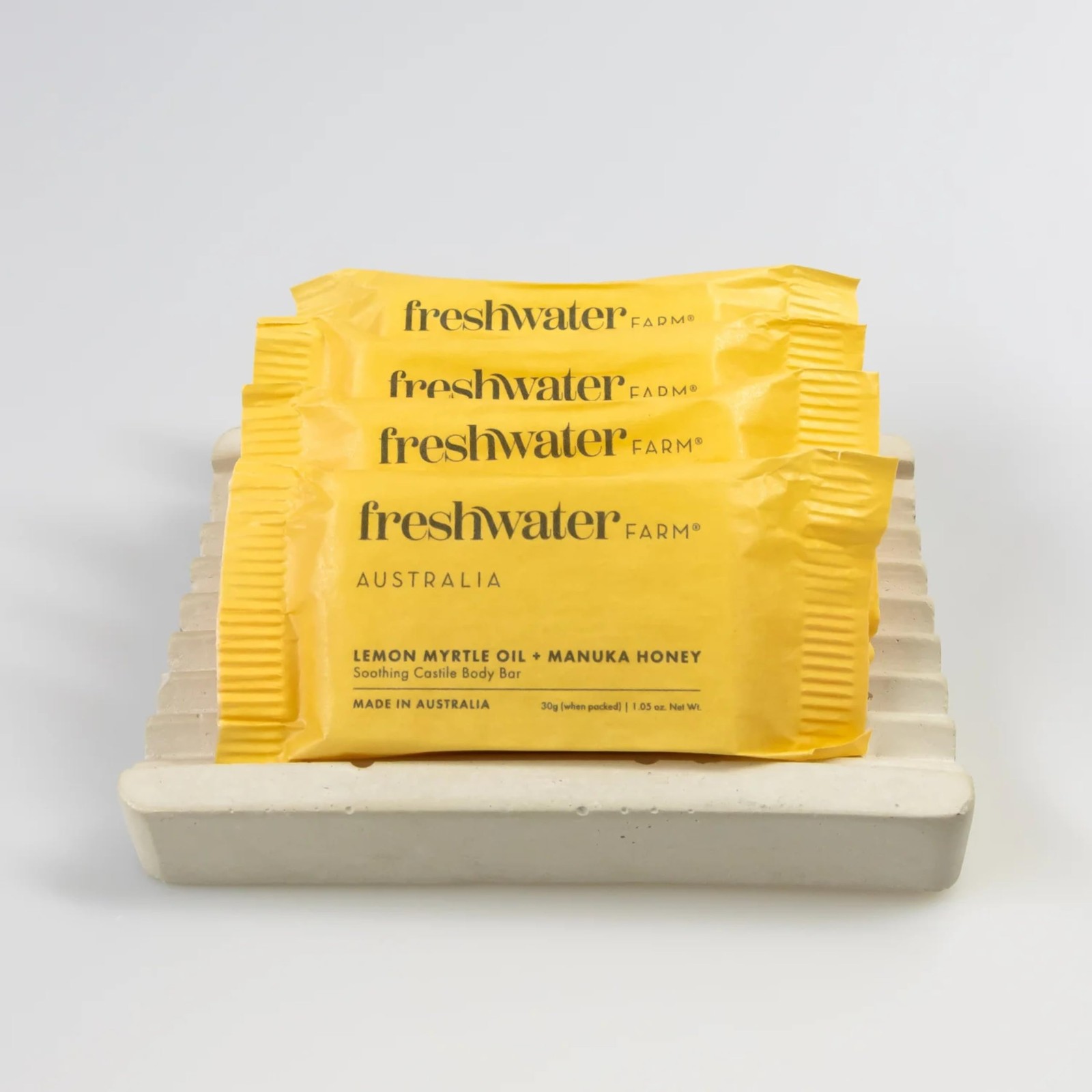 Freshwater Farm Australia Guest Soap Bars|Lemon Myrtle Oil & Manuka Honey Gue…