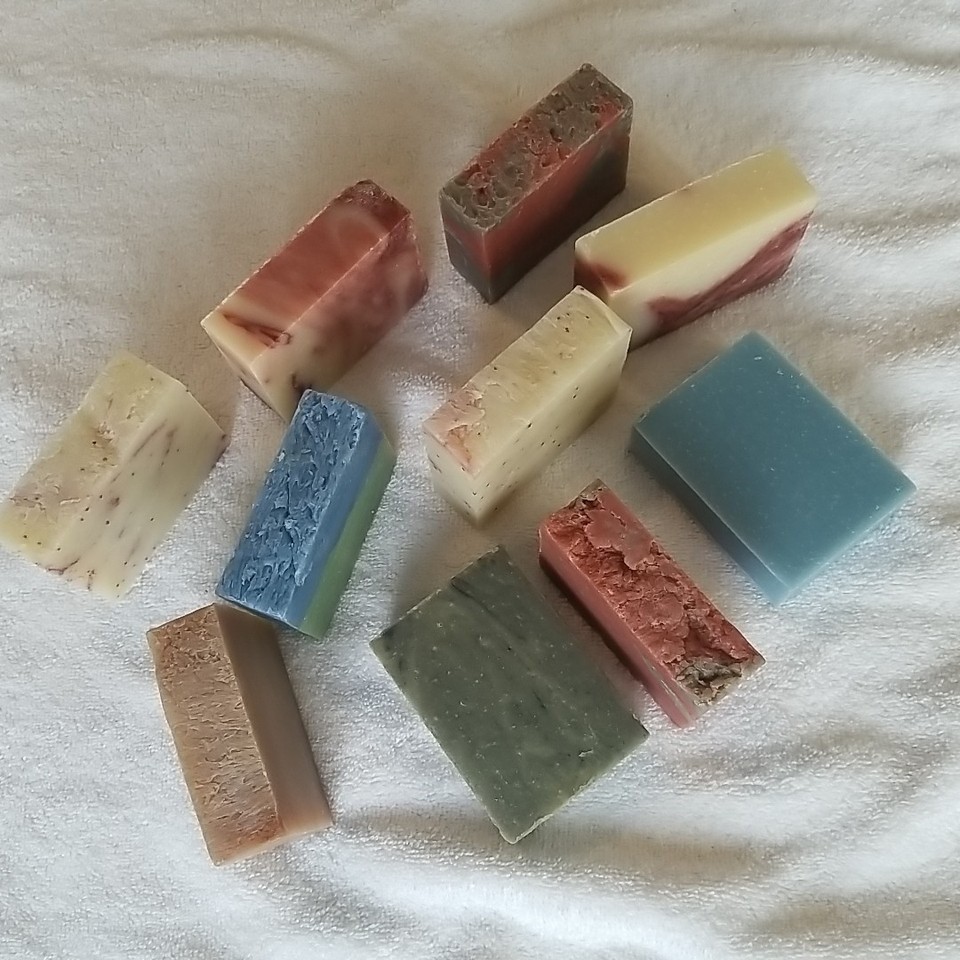 Handmade USA Natural Castile Lye Soap Bars Numerous Varieties Select